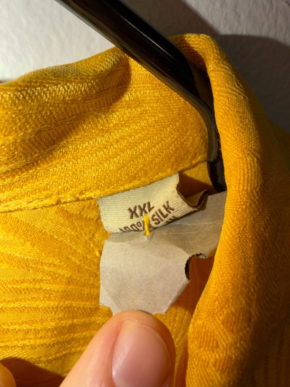 Tommy Bahama XXL Yellow Tonal Palm Leaf 100% Silk Short Sleeve Camp Shirt - Picture 6 of 7